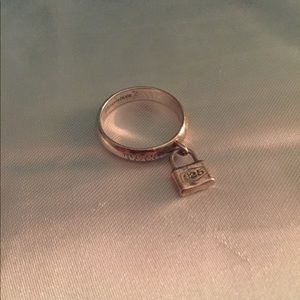 Authentic Tiffany & Co Padlock Tag Ring size 61/4
